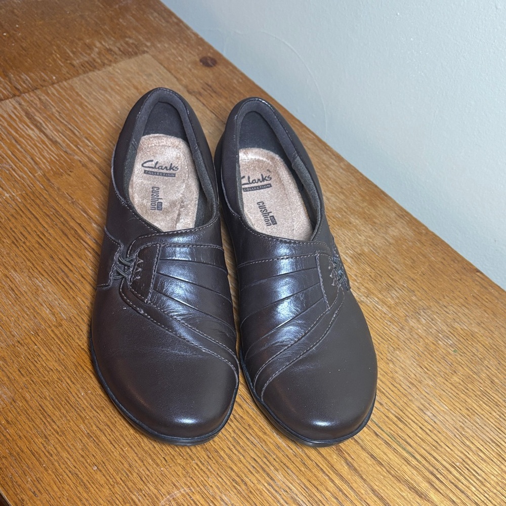 Clarks Women's Dark Brown Leather Loafers